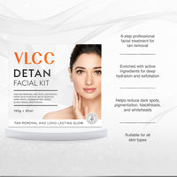 VLCC De-tan Facial Kit - For Tan Removal & Skin Lightening Kit