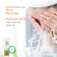 VLCC Oil Defense Scrub with Salicylic Acid Serum - Green Tea & Rice 150 gm