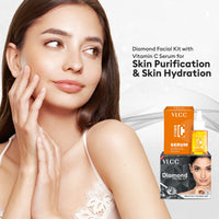 VLCC Diamond Facial Kit  with Free Vitamin C Serum