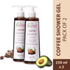 La Pink Coffee Shower Gel with White Haldi for Tan Removal and Radiant Skin Pack of 2