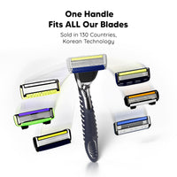 LetsShave Pro 4 Value Set (1 Razor Handle + 4 Bldes) Pack of 4