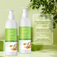 VLCC Almond Honey Deep Nourishing & Skin Brightening Body Lotion For Deep Nourishment, Glowing & Youthful Skin