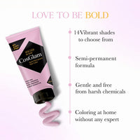 Cosglam Semi Permanent Hair Color for Women & Men, (120g, #11 Soft Pink) Enriched with Conditioner, Glossy Finish, No Ammonia, No Peroxide & Non Oxidative