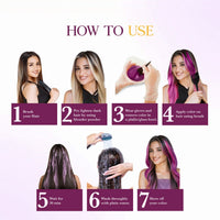 Cosglam Semi Permanent Hair Color for Women & Men, (120g, #22 French Plum) Enriched with Conditioner, Glossy Finish, No Ammonia, No Peroxide & Non Oxidative