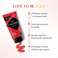 Cosglam Semi Permanent Hair Color for Women & Men, (120g, #23 Valentine Red) Enriched with Conditioner, Glossy Finish, No Ammonia, No Peroxide & Non Oxidative