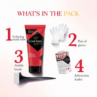 Cosglam Semi Permanent Hair Color for Women & Men, (120g, #23 Valentine Red) Enriched with Conditioner, Glossy Finish, No Ammonia, No Peroxide & Non Oxidative