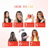 Cosglam Semi Permanent Hair Color for Women & Men, (120g, #33 Vibrant Orange) Enriched with Conditioner, Glossy Finish, No Ammonia, No Peroxide & Non Oxidative