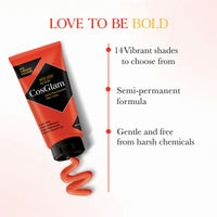 Cosglam Semi Permanent Hair Color for Women & Men, (120g, #33 Vibrant Orange) Enriched with Conditioner, Glossy Finish, No Ammonia, No Peroxide & Non Oxidative