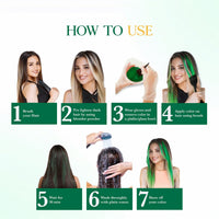 Cosglam Semi Permanent Hair Color Cream #41 Crazy Green for Men & Women, No Ammonia, No Peroxide, Non-Oxidative Formula, Glossy Finish, 120g