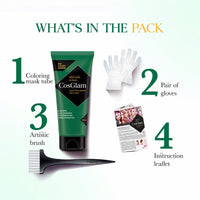Cosglam Semi Permanent Hair Color Cream #41 Crazy Green for Men & Women, No Ammonia, No Peroxide, Non-Oxidative Formula, Glossy Finish, 120g