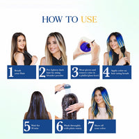 Cosglam Semi Permanent Hair Color for Women & Men, (120g, #51 Wonder Blue) Enriched with Conditioner, Glossy Finish, No Ammonia, No Peroxide & Non Oxidative