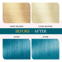Cosglam Semi Permanent Hair Color for Women & Men, (120g, #52 Peacock Blue) Enriched with Conditioner, Glossy Finish, No Ammonia, No Peroxide & Non Oxidative