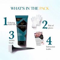 Cosglam Semi Permanent Hair Color for Women & Men, (120g, #52 Peacock Blue) Enriched with Conditioner, Glossy Finish, No Ammonia, No Peroxide & Non Oxidative
