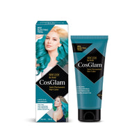 Cosglam Semi Permanent Hair Color for Women & Men, (120g, #53 Electric Teal) Enriched with Conditioner, Glossy Finish, No Ammonia, No Peroxide & Non Oxidative