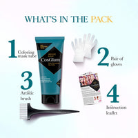 Cosglam Semi Permanent Hair Color for Women & Men, (120g, #53 Electric Teal) Enriched with Conditioner, Glossy Finish, No Ammonia, No Peroxide & Non Oxidative