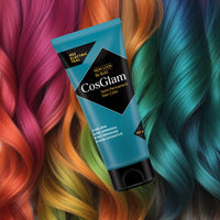 Cosglam Semi Permanent Hair Color for Women & Men, (120g, #53 Electric Teal) Enriched with Conditioner, Glossy Finish, No Ammonia, No Peroxide & Non Oxidative