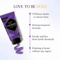 Cosglam Semi Permanent Hair Color for Women & Men, (120g, #62 Midnight Violet) Enriched with Conditioner, Glossy Finish, No Ammonia, No Peroxide & Non Oxidative