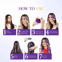 Cosglam Semi Permanent Hair Color for Women & Men, (120g, #62 Midnight Violet) Enriched with Conditioner, Glossy Finish, No Ammonia, No Peroxide & Non Oxidative