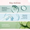 CosIQ GAT-8% Glycolic Acid Face & Body Toner With Glycerine, Cucumber Extract, For Glowing & Even Skin Tone, Women & Men - 3
