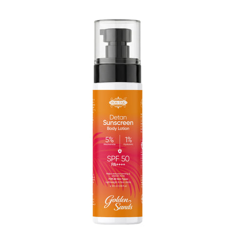 COSTAK Golden Sands SPF 50 PA++++ Detan Sunscreen Body Lotion 100ML