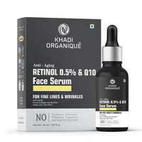 Khadi Organique Anti Aging Retinol 0.5% | Q10 Face Serum 30 ml