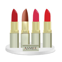 Asmee Matte Lipstick Velvet Red | Tangerine | Caramel | Primrose
