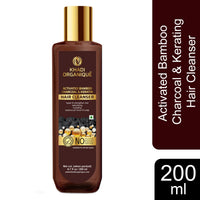 Khadi Organique Activated Bamboo Charcoal & Keratin Hair Cleanser 200 ml