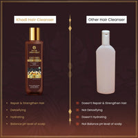 Khadi Organique Activated Bamboo Charcoal & Keratin Hair Cleanser 200 ml