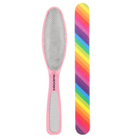 Majestique 2 In 1 Plate Foot Scrubber & Emery Board Nail Filer Assorted 1 Piece