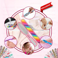 Majestique 2 In 1 Plate Foot Scrubber & Emery Board Nail Filer Assorted 1 Piece