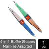 Majestique 4 in 1 Buffer Shapes Nail File - Assorted 1 Piece