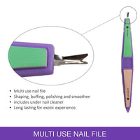 Majestique 4 in 1 Buffer Shapes Nail File - Assorted 1 Piece