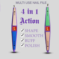 Majestique 4 in 1 Buffer Shapes Nail File - Assorted 1 Piece