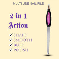 Majestique 2 in 1 Nail File Assorted 1 Piece