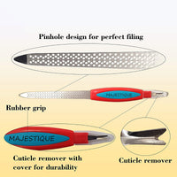Majestique Professional Stainless Steel Nail File With Practical Sharp Cuticle Dead Skin Trimmer Assorted 1 Piece