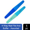 Majestique 4 Way Nail File and Buffer Assorted 1 Piece