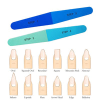Majestique 4 Way Nail File and Buffer Assorted 1 Piece