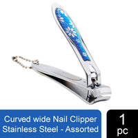 Majestique Curved wide Nail Clipper Stainless Steel Assorted 1 Piece
