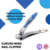 Majestique Curved wide Nail Clipper Stainless Steel Assorted 1 Piece