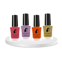 Asmee Classic Nail Polish Coral Rose | Wisteria | Magic Orange | Golden Treasure