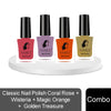 Asmee Classic Nail Polish Coral Rose | Wisteria | Magic Orange | Golden Treasure