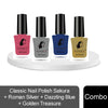 Asmee Classic Nail Polish Sakura | Roman silver | Dazzling blue | Golden treasure