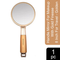 Majestique Gold Finished Handle Mirror For Makeup 1 Piece