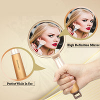 Majestique Gold Finished Handle Mirror For Makeup 1 Piece