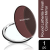 Majestique Round Leatherette Finish Compact Mirror 1 Piece