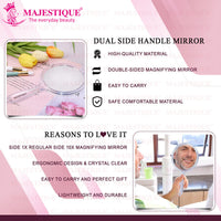 Majestique Dual Side Large Handheld Mirror Assorted 1 Piece