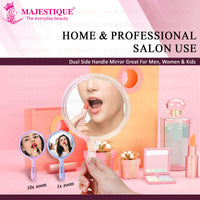 Majestique Dual Side Large Handheld Mirror Assorted 1 Piece