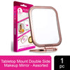 Majestique Tabletop Mount Double Side Makeup Mirror Assorted 1 Piece