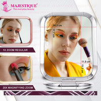 Majestique Tabletop Mount Double Side Makeup Mirror Assorted 1 Piece