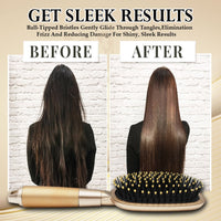 Majestique Detangling Paddle Brush Golden 1 Piece